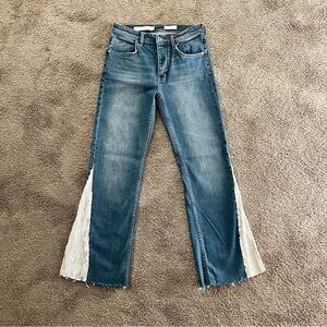 Pilcro and Letterpress High-Rise Sequined Flared Jeans